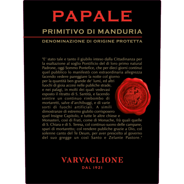 Varvaglione Papale Primitivo di Manduria